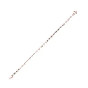 14KT Pink Gold & Diamond Bracelet -2 ctw