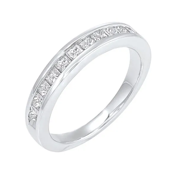 14KT White Gold & Diamond Classic Book Princess Channel Fashion Ring   - 1/2 ctw