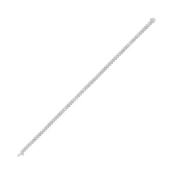 14KT White Gold & Diamond Classic Book Tennis Bracelet  - 4 ctw