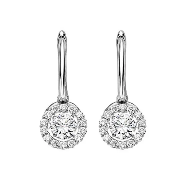 14KT White Gold & Diamonds Stunning Fashion Earrings - 7/8 ctw