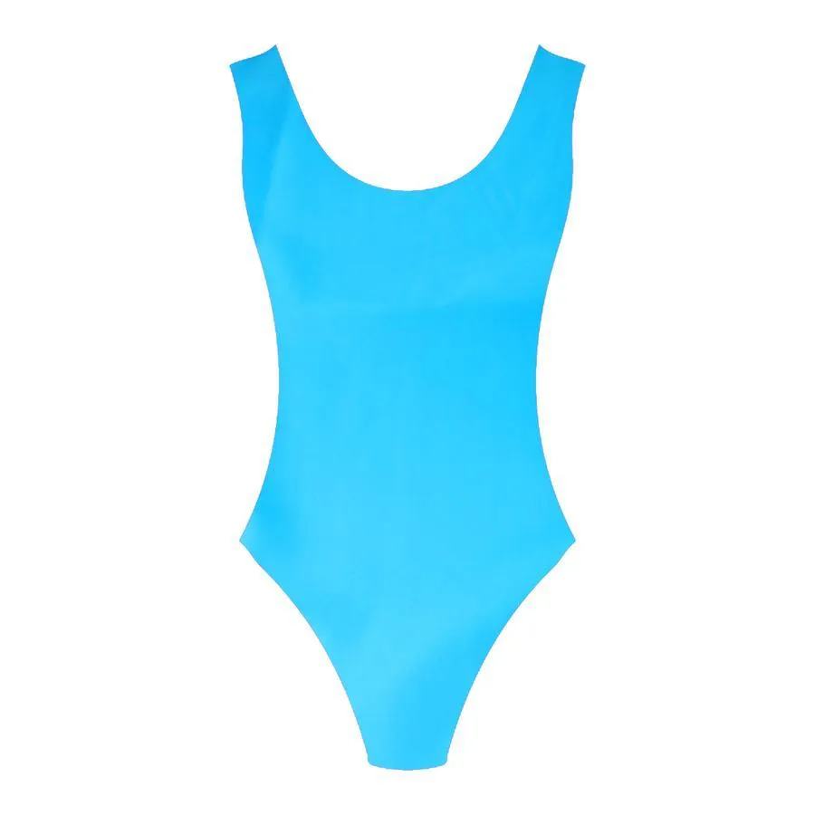 1980s Neon Leotard - Blue