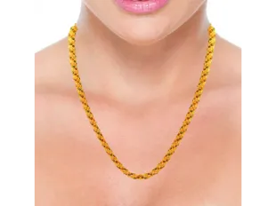 22k Stunning Gold Moff Chain With Meenakari Detailing