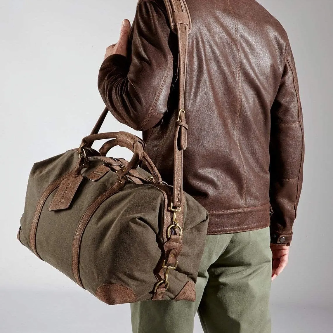 22" Waxed-canvas duffel