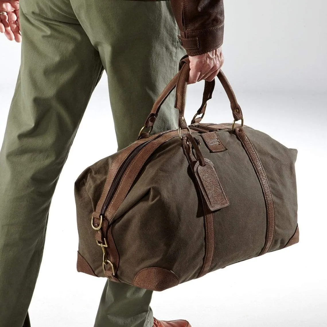 22" Waxed-canvas duffel