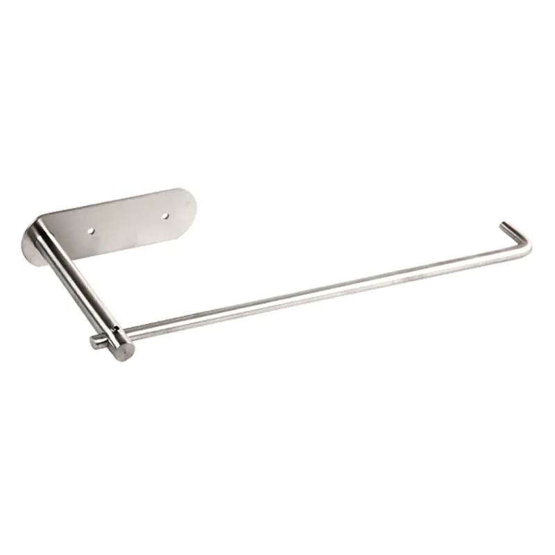 304 Stainless Steel Toilet Paper Holder Solid Strip Roll Stand Punch-Free Kitchen Paper Holder