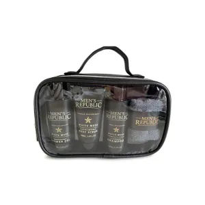 4 Pack Mens Republic Cleansing Kit In Carry Bag - 24cm x 7.8cm x 16cm