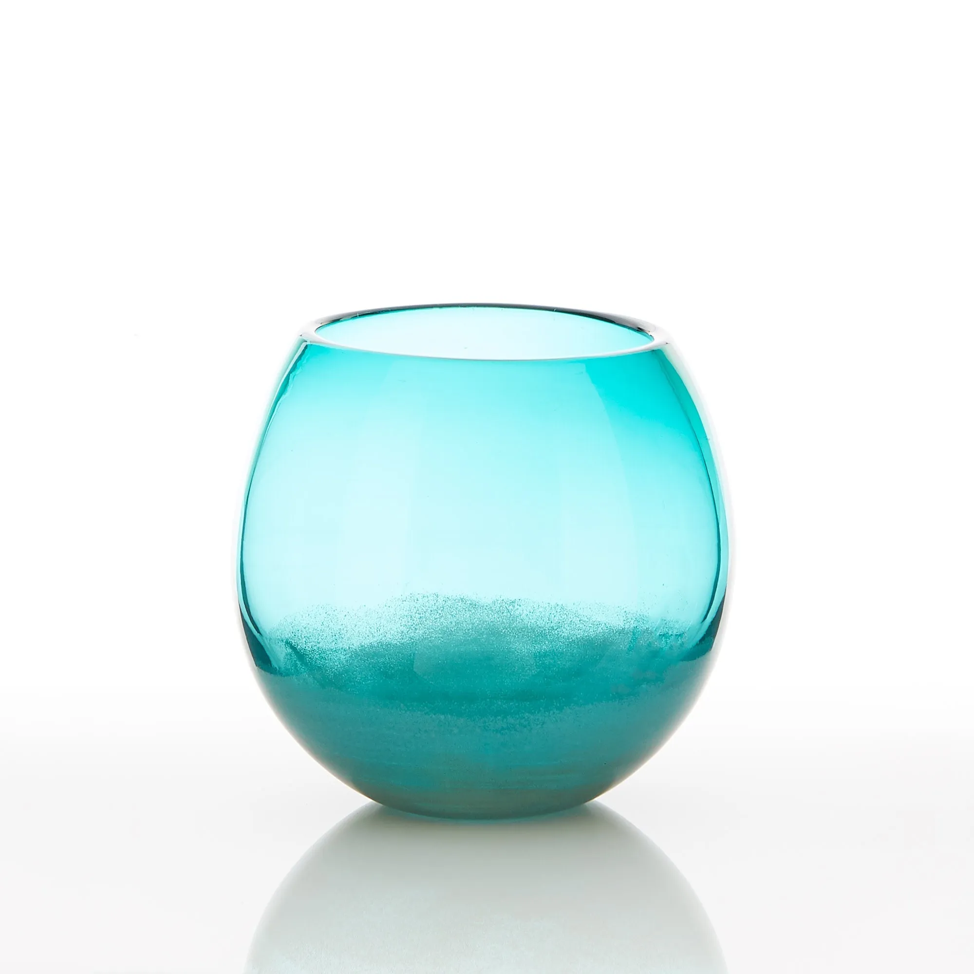 Accent Plus Large Aqua Fish Bowl Vase - Stunning Home Decor