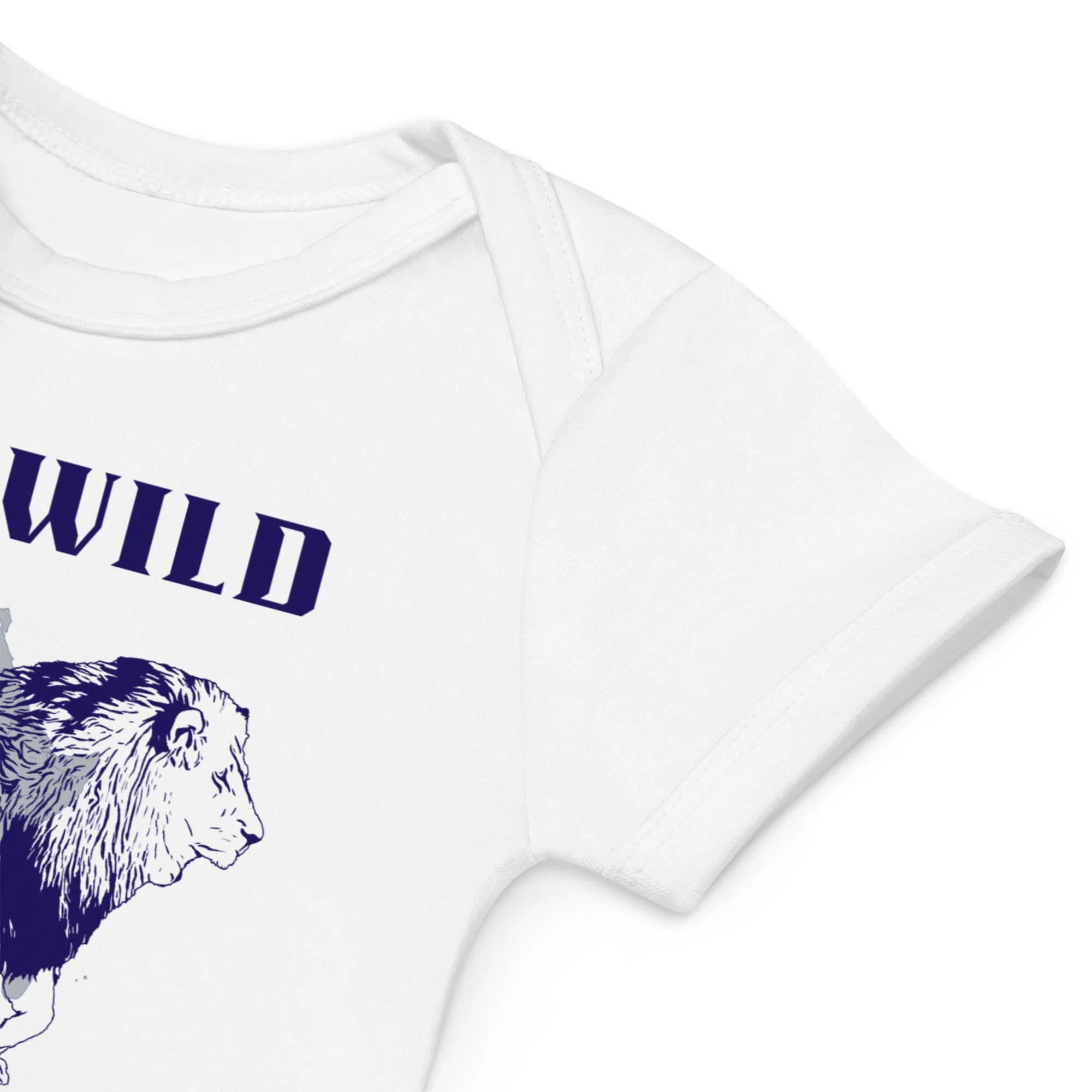 African Lion, Organic cotton newborn shortsleeved  bodysuit