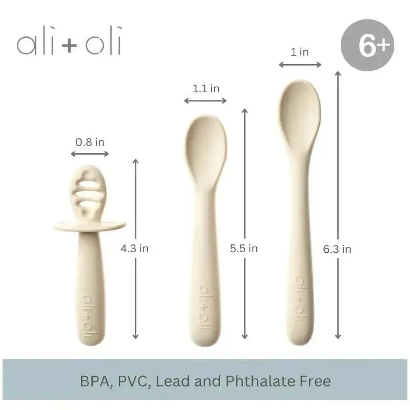 Ali   Oli - 3Pk Multi Stage Spoon Set For Baby, Coco