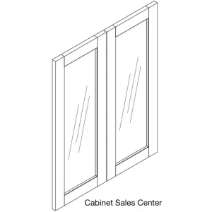 Aluminum Frame Glass Double Doors - Modern Line