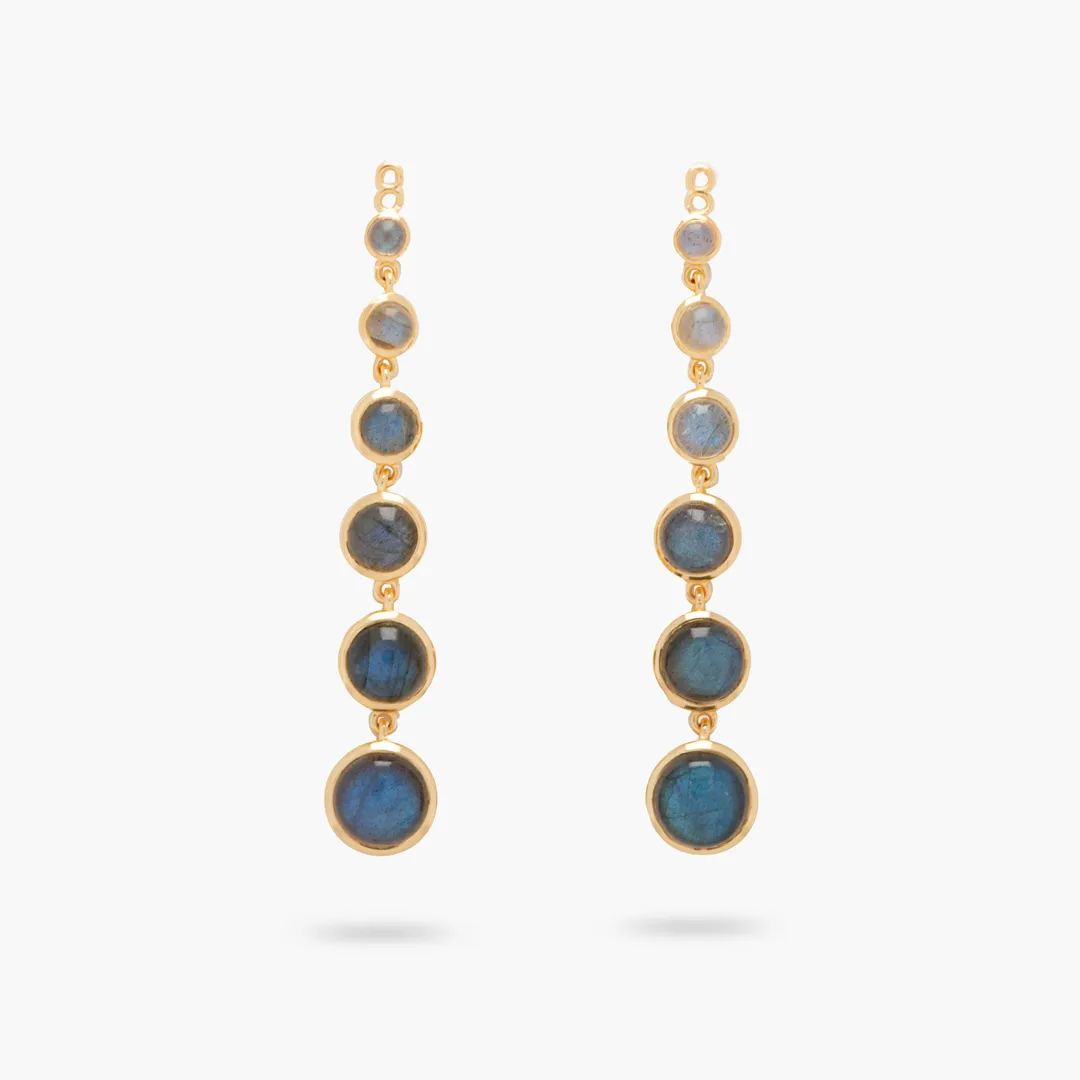 Amare Wear Freshwater Pearl and Labradorite Statement Earring