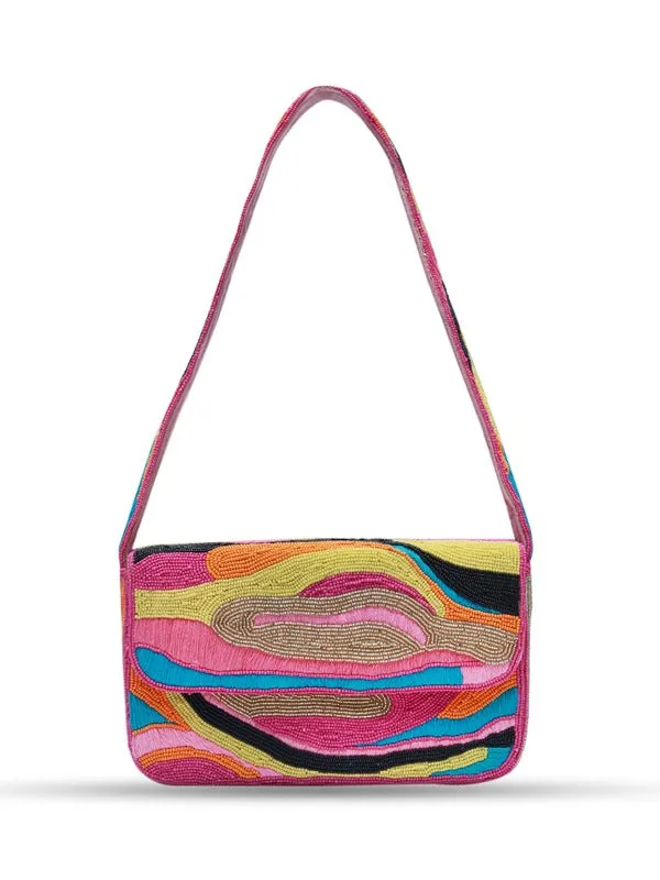 Aster Mulitcolor Baguette Bag with Handle