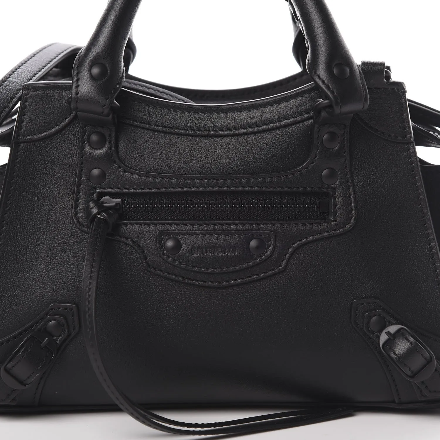 BALENCIAGA CALFSKIN LEATHER NEO MINI CITY BAG