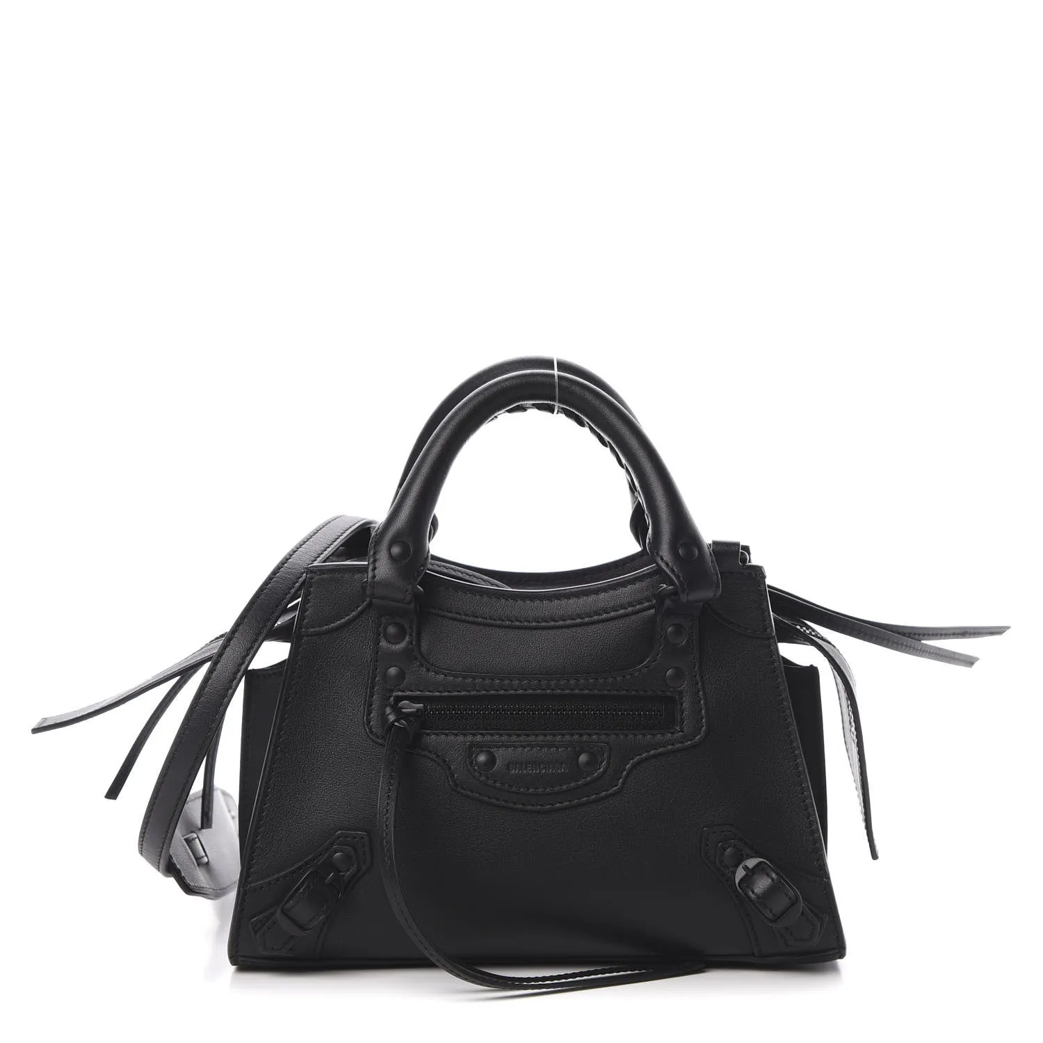 BALENCIAGA CALFSKIN LEATHER NEO MINI CITY BAG