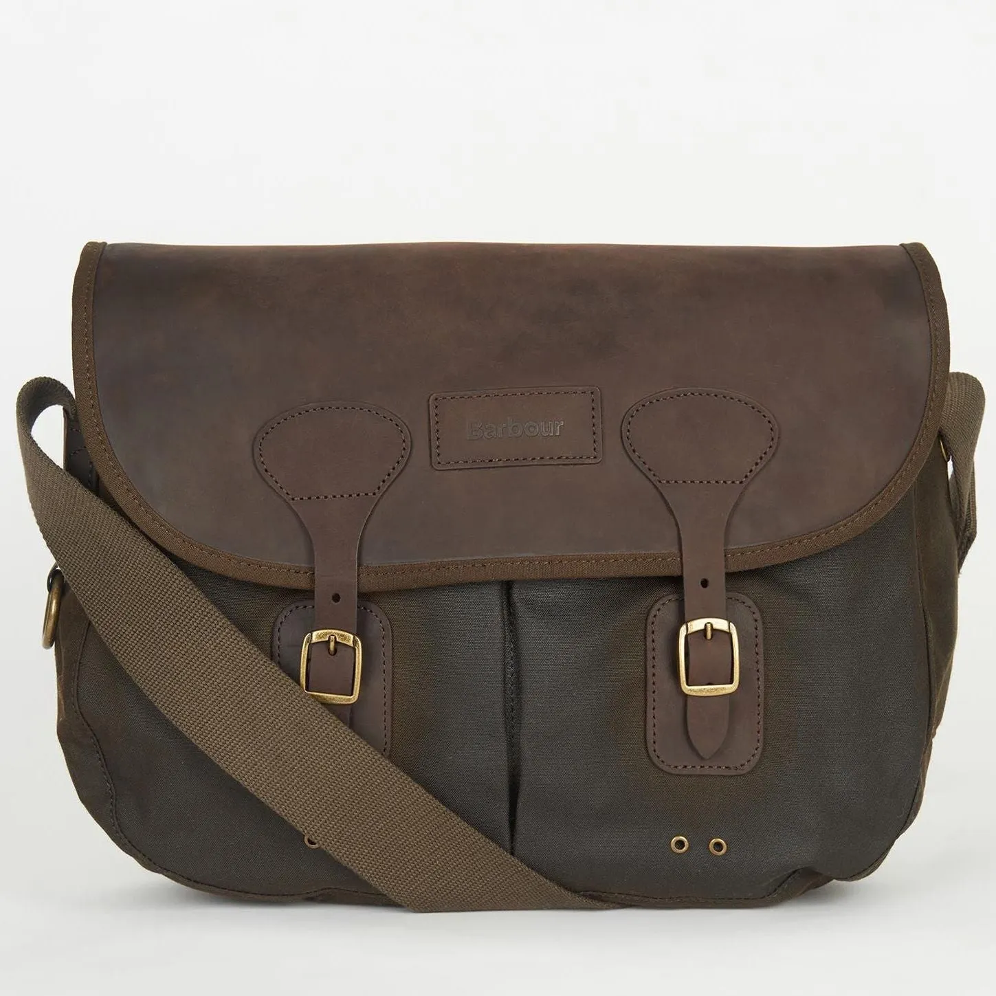 Barbour Tarras man bag in Olive wax leather UBA0003OL71