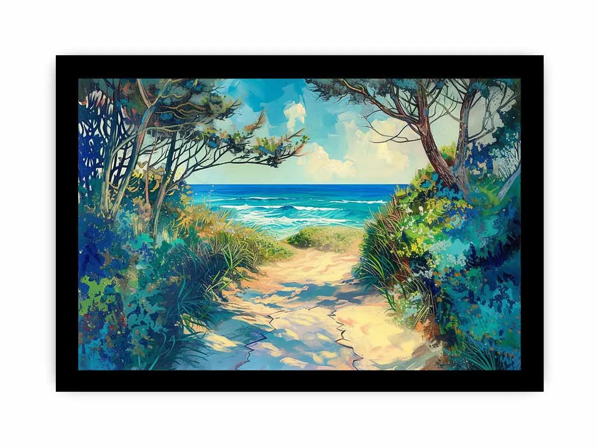 Beach Path Framed Print - High Quality, Stunning Coastal Art