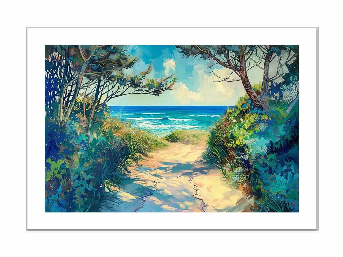 Beach Path Framed Print - High Quality, Stunning Coastal Art