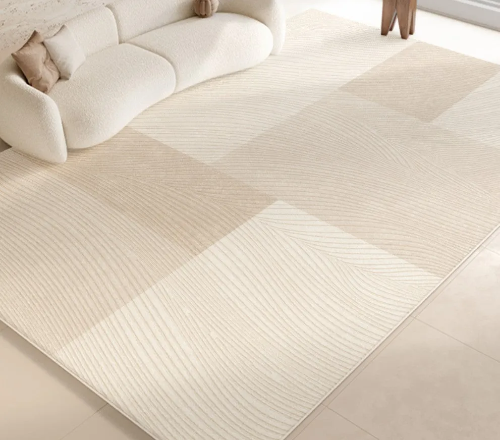 Bedroom Modern Rugs, Large Modern Rugs for Living Room, Dining Room Geometric Modern Rugs, Cream Color Contemporary Modern Rugs for Office