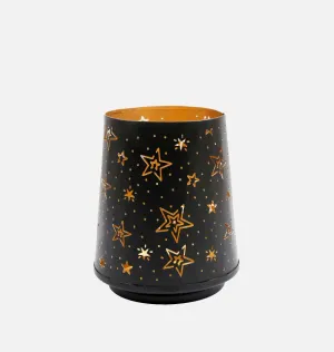 Black & Gold Tealight Holder Large