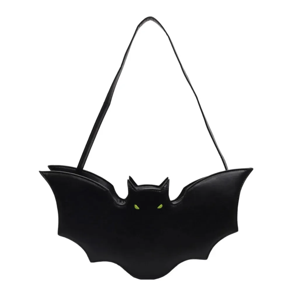 Black Bat PU Leather Shoulder Bag