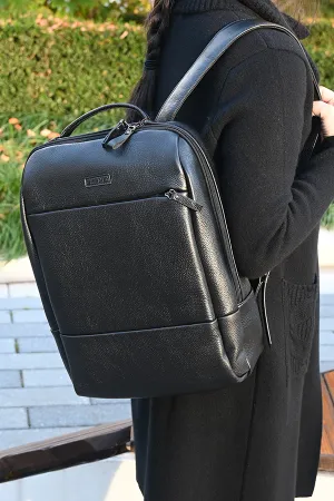 Black Leather Backpack