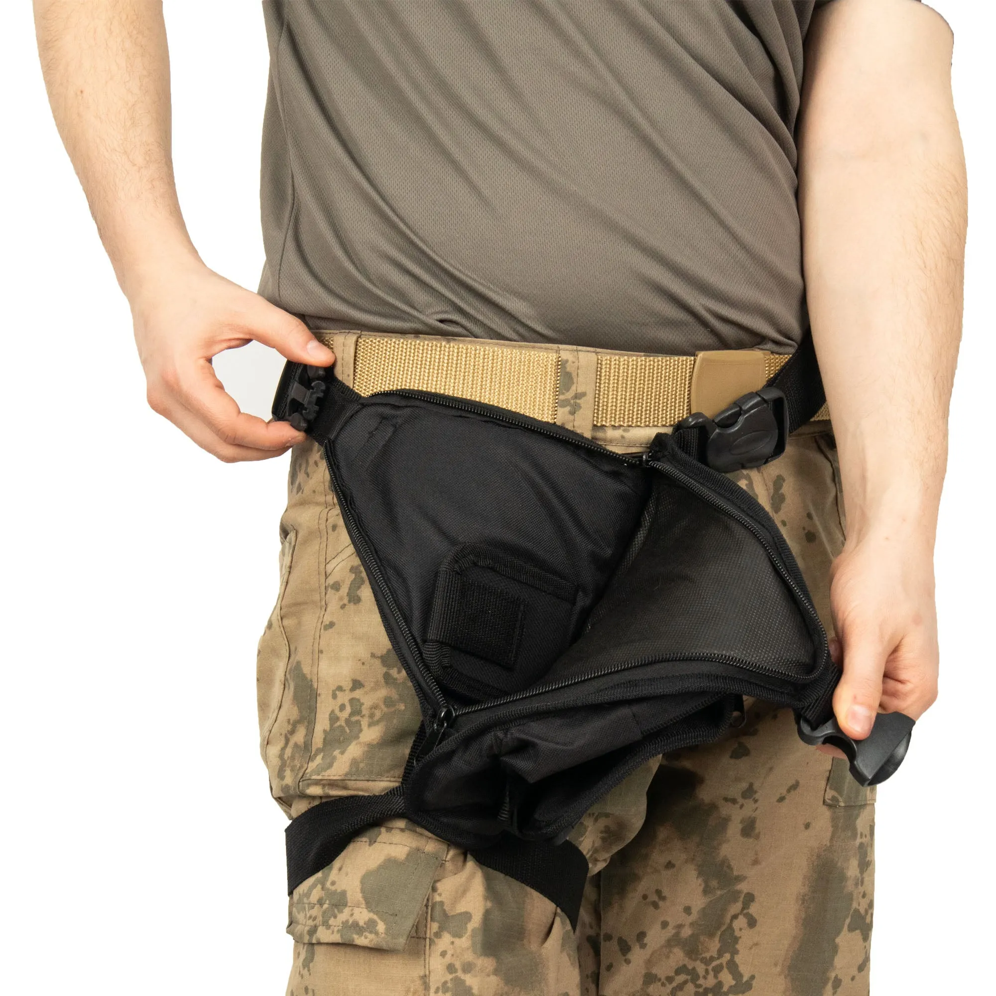 Black Shoulder or Leg Gun Carrying Bag with Strap