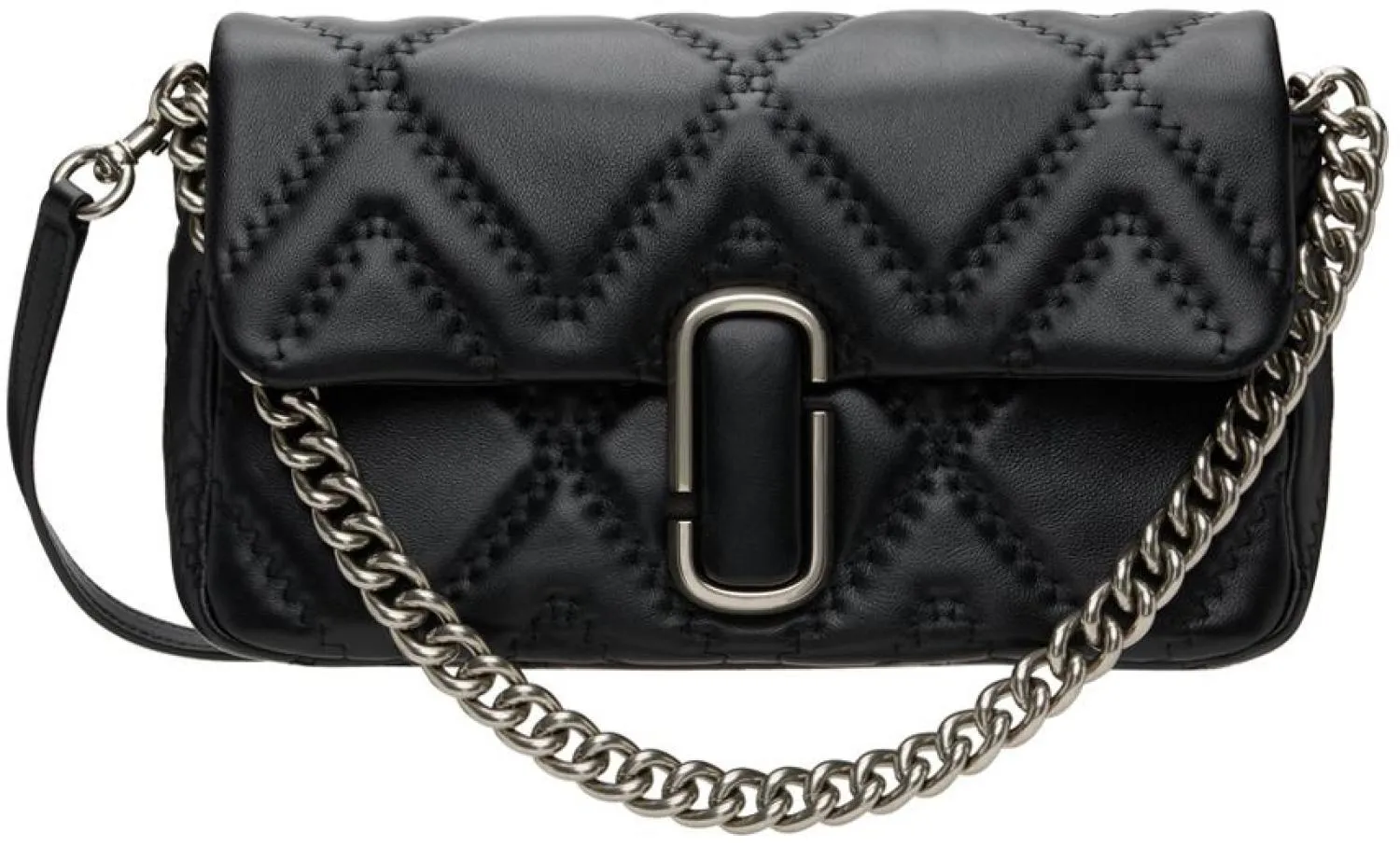 Black 'The Large Quilted J Shoulder Bag ' Bag