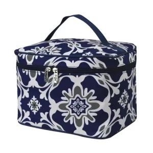 BLN983-NAVY Floral Cosmetic Case