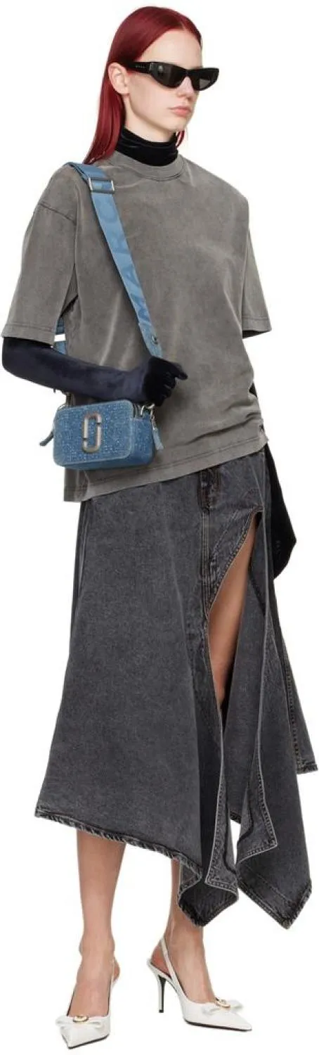 Blue 'The Crystal Denim Snapshot' Denim Bag