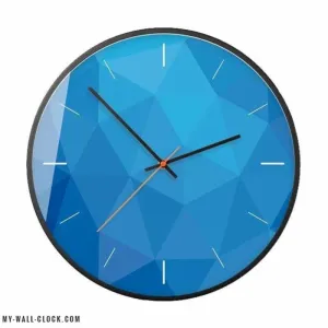 Blue Wall Clock: Modern Waterfall