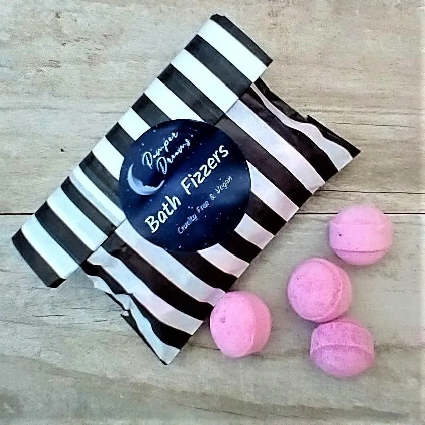 Blueberry Bath Fizzers - Mini Bath Bombs