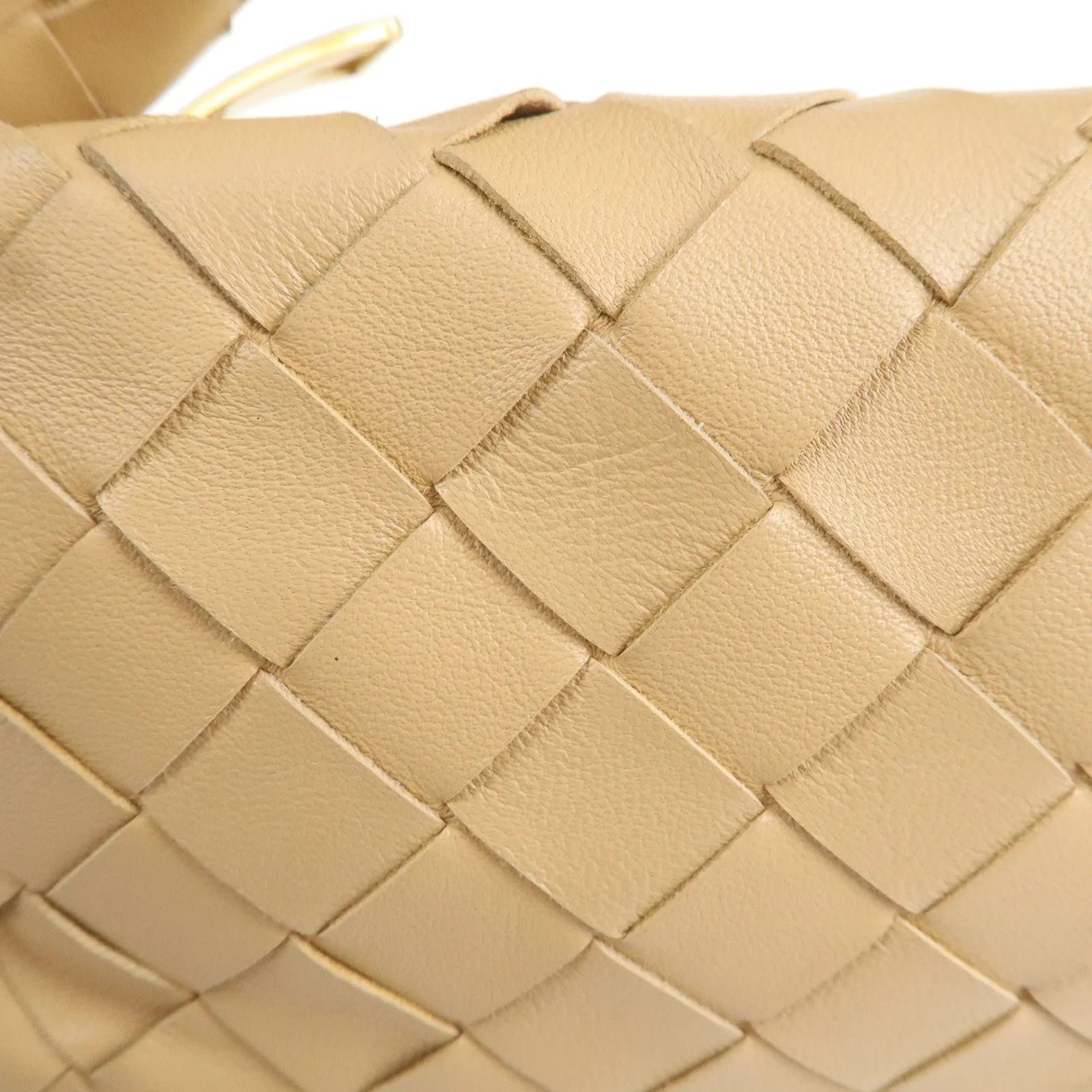 BOTTEGA VENETA Mini Jodie Intrecciato Leather Bag Beige 651876