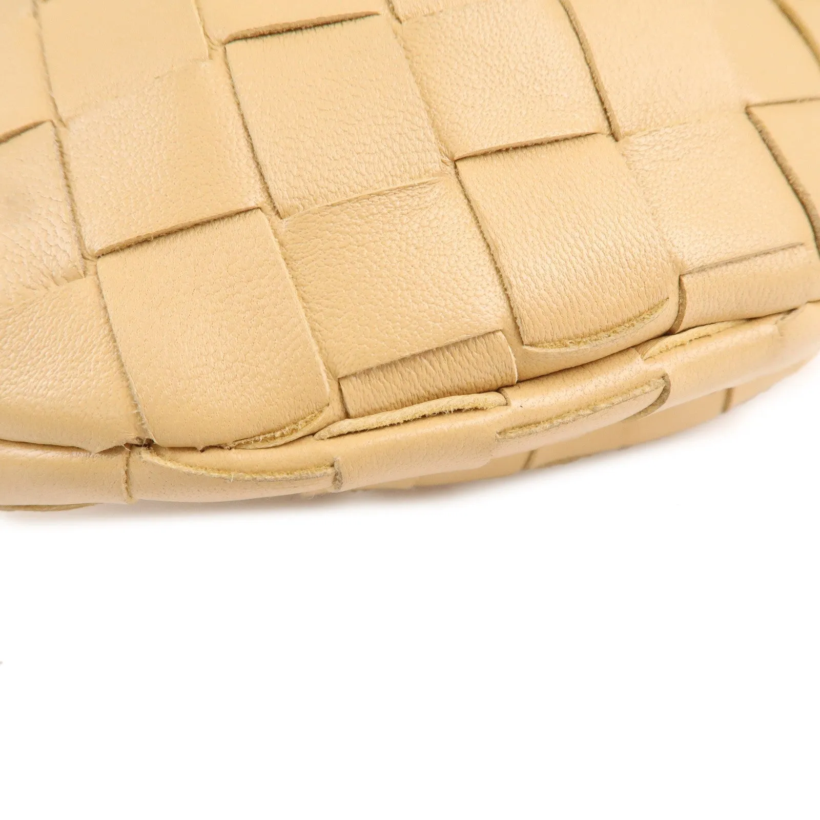 BOTTEGA VENETA Mini Jodie Intrecciato Leather Bag Beige 651876