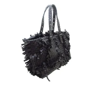 Bottega Veneta Tote Bag Black Intrecciato Leather