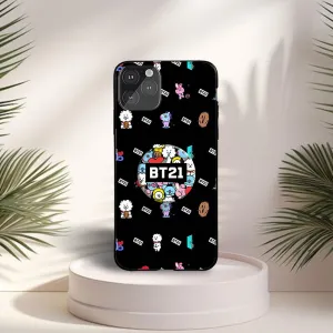 BTS BT21 Black Pattern