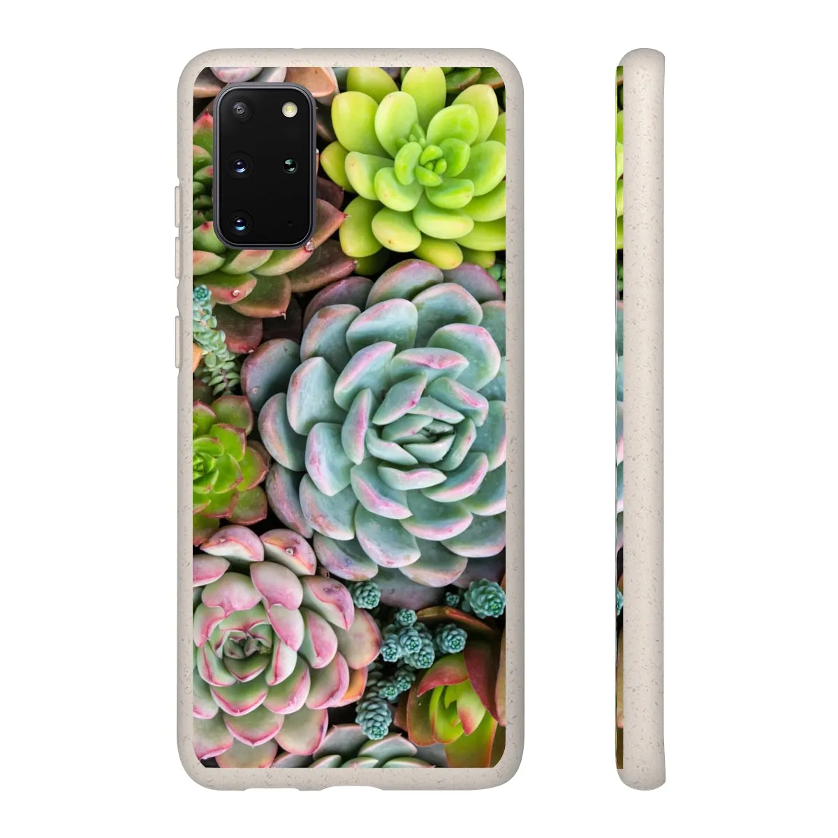 Cactus Eco Phone Case, Succulent iPhone 13 12 11 Pro Biodegradable Mini Plant Samsung Galaxy S20 S21 S22 Eco Friendly