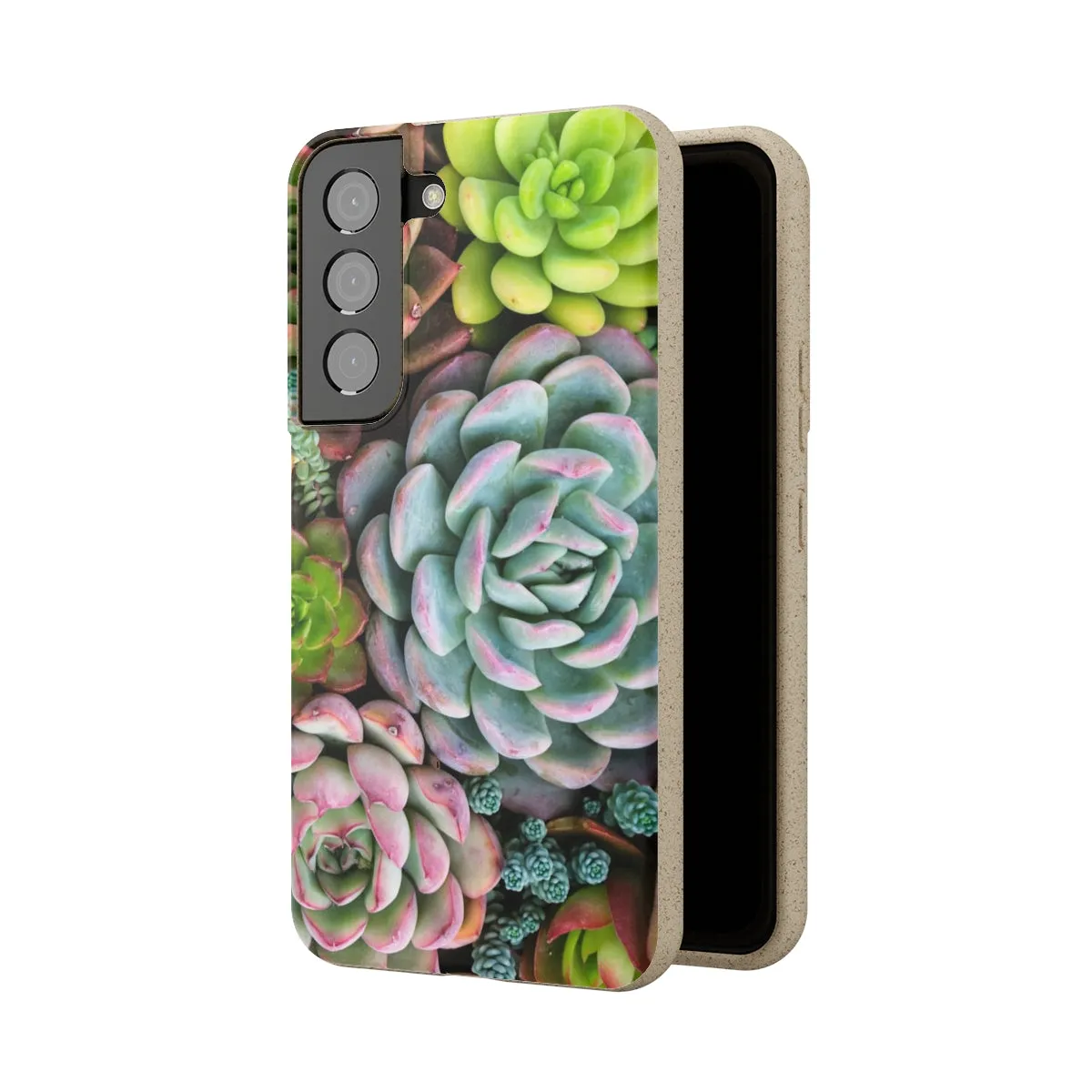 Cactus Eco Phone Case, Succulent iPhone 13 12 11 Pro Biodegradable Mini Plant Samsung Galaxy S20 S21 S22 Eco Friendly