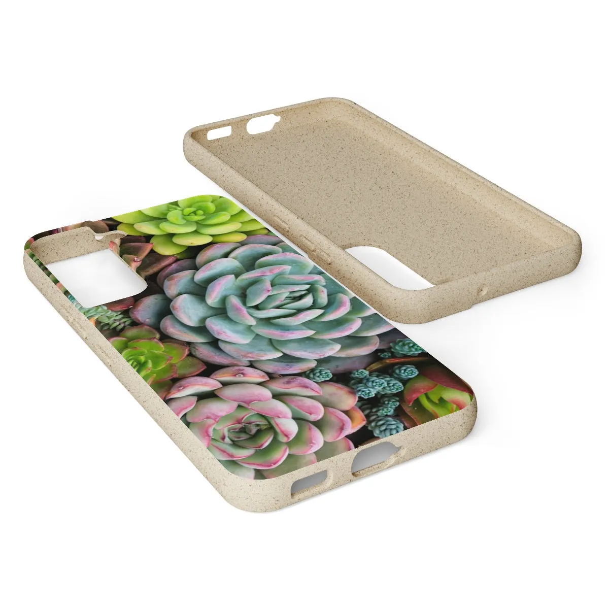 Cactus Eco Phone Case, Succulent iPhone 13 12 11 Pro Biodegradable Mini Plant Samsung Galaxy S20 S21 S22 Eco Friendly