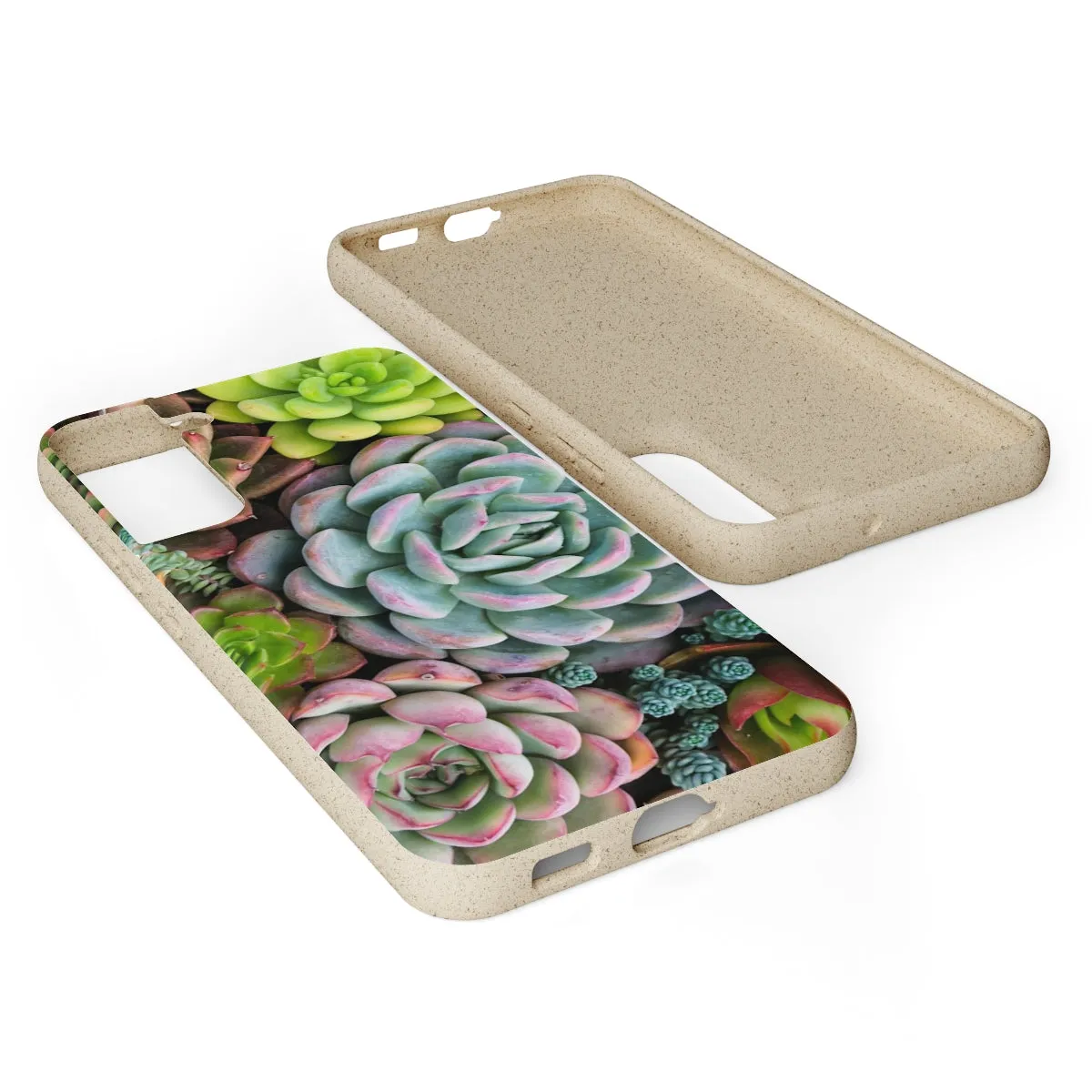 Cactus Eco Phone Case, Succulent iPhone 13 12 11 Pro Biodegradable Mini Plant Samsung Galaxy S20 S21 S22 Eco Friendly