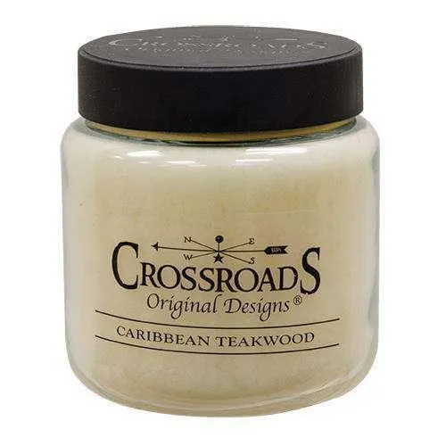 Caribbean Teakwood Jar Candle, 16oz