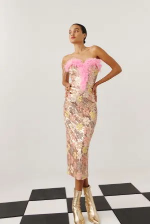 Celia B Lium Stunning Floral Sequin Skirt & Top