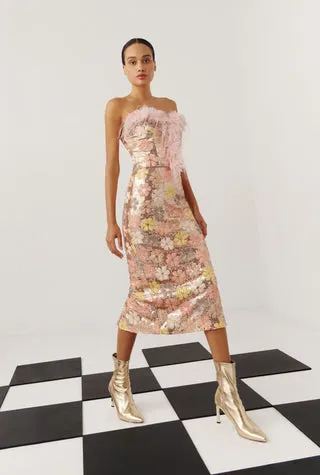 Celia B Lium Stunning Floral Sequin Skirt & Top