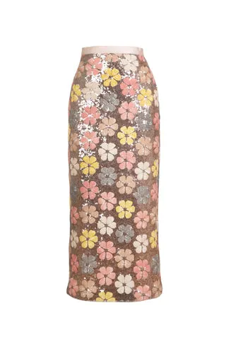 Celia B Lium Stunning Floral Sequin Skirt & Top