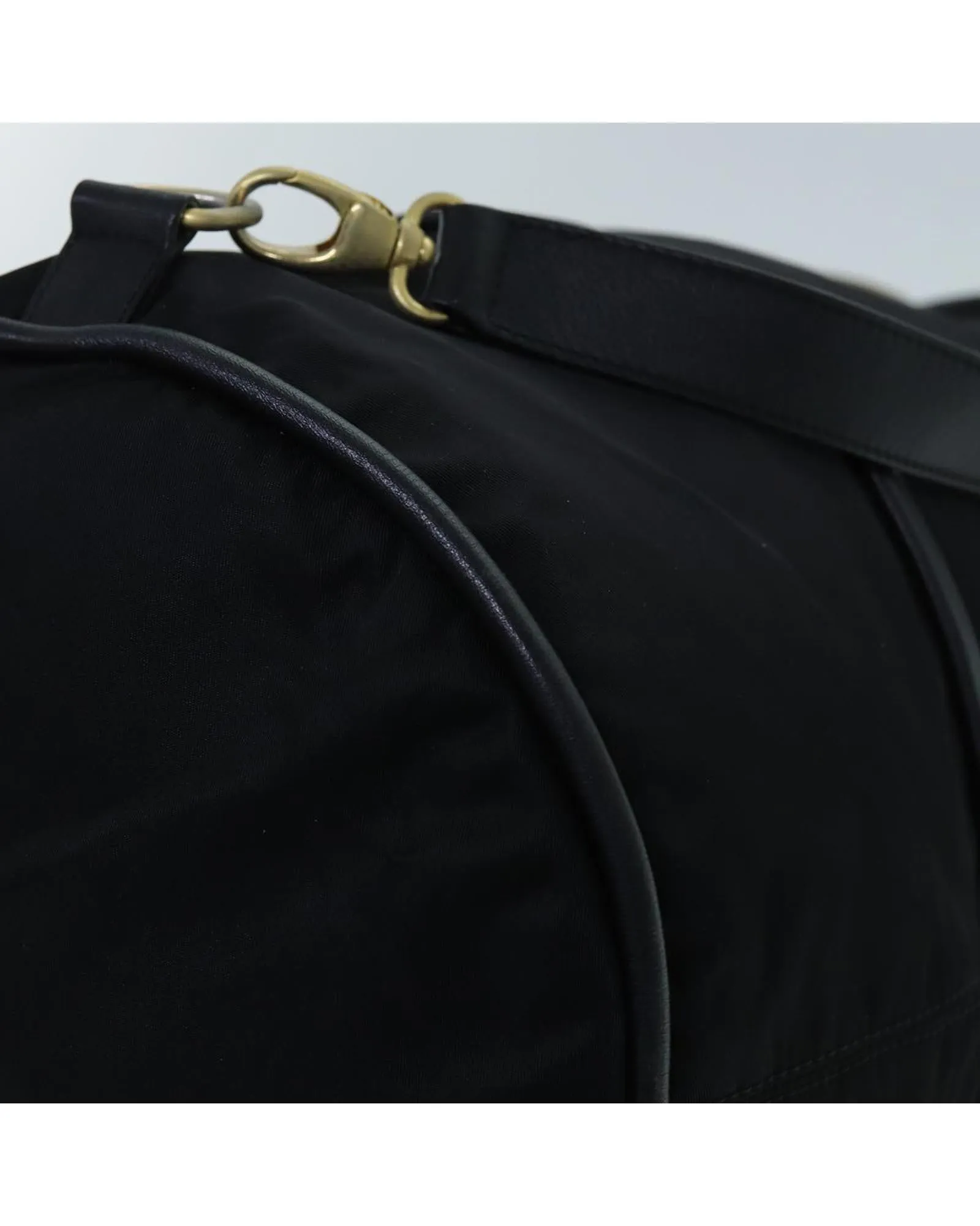 CELINE Black Nylon Bucket Bag