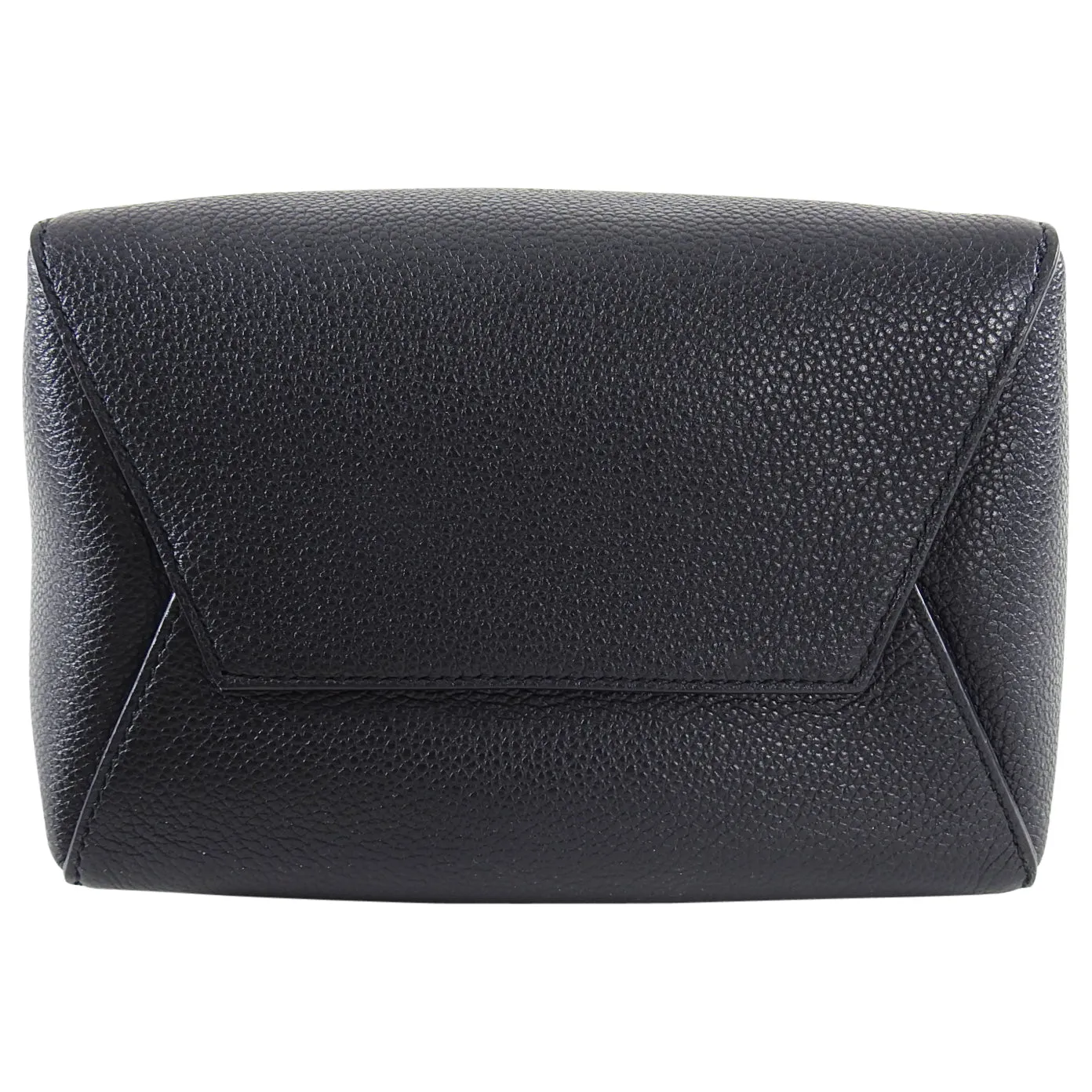 Celine Sangle Small Black Grained Leather Shoulder Bag