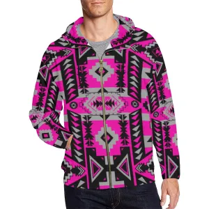 Chiefs Mountain Stunning Sunset Men's Zipper Hoodie