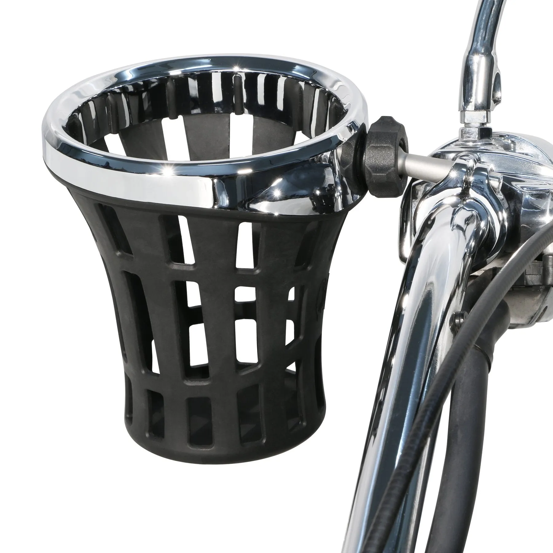 Ciro Big Ass Drink Holder-Rider and Passenger Mount Options-Harley & Metric-Chrome