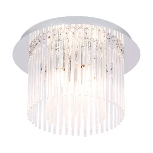 Clarence 4 Light Glass Crystal-Look Elegant Ceiling Light