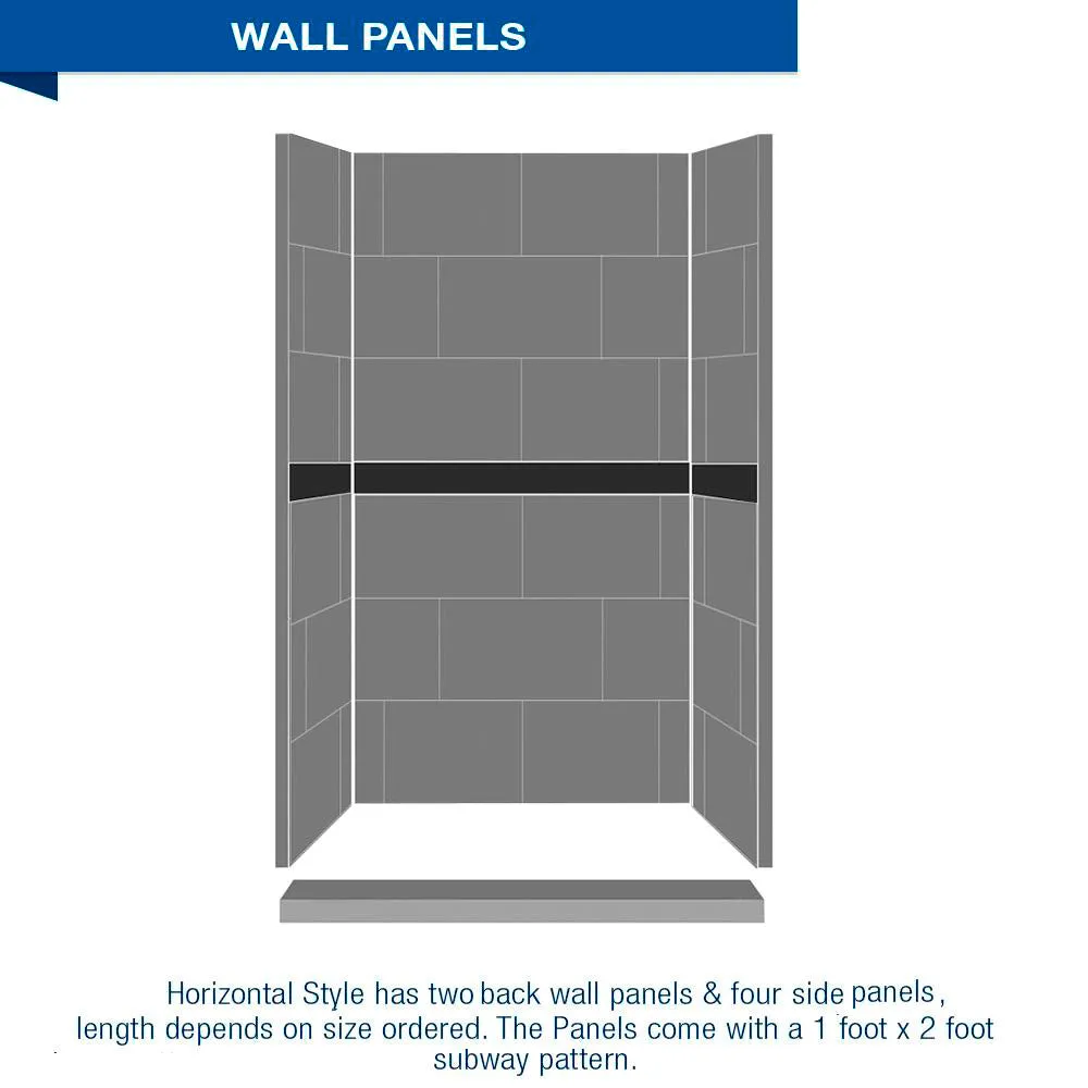 Classic Wet Cement Small Alcove Shower Enclosure Kit