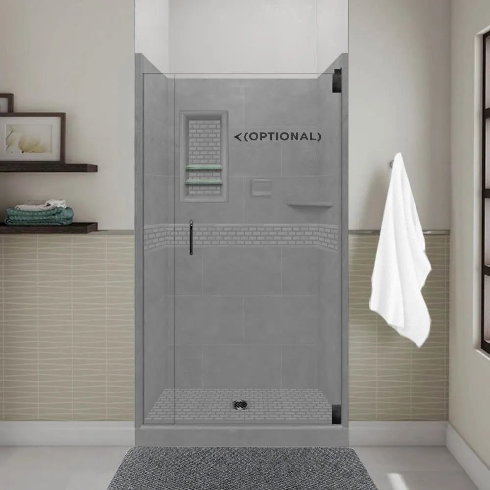 Classic Wet Cement Small Alcove Shower Enclosure Kit